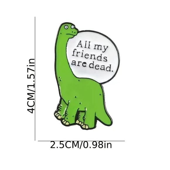 All my friends are dead enamel pin - Picture 3 of 3